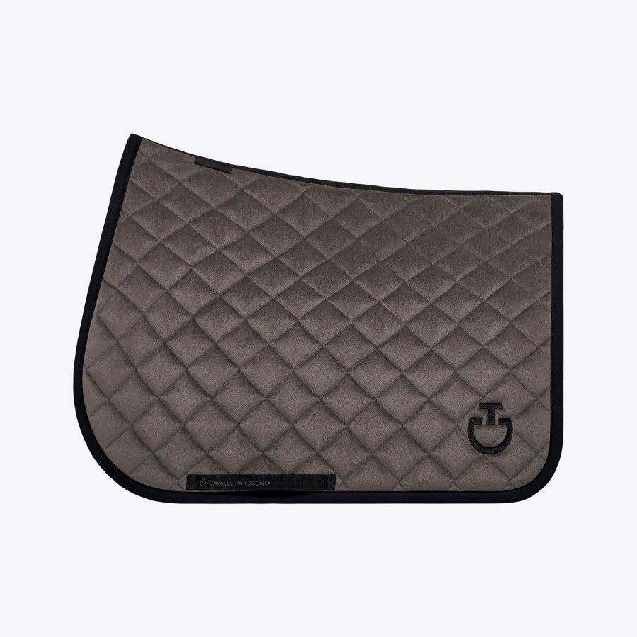 Cavalleria Toscana Velvet saddle pad 8999 Dark Grey