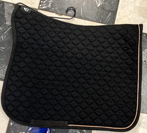 Anna Scarpati Quattro custo saddle pad Black / Rose gold