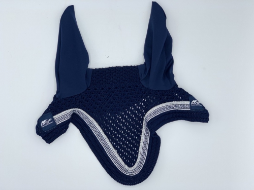 Anna Scarpati Customized ear net Navy/ Silver