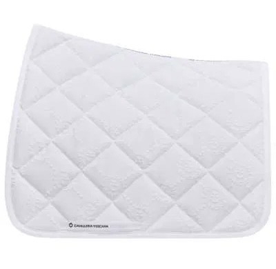 Cavalleria Toscana mini orbit jacquard saddle pad 0001 White