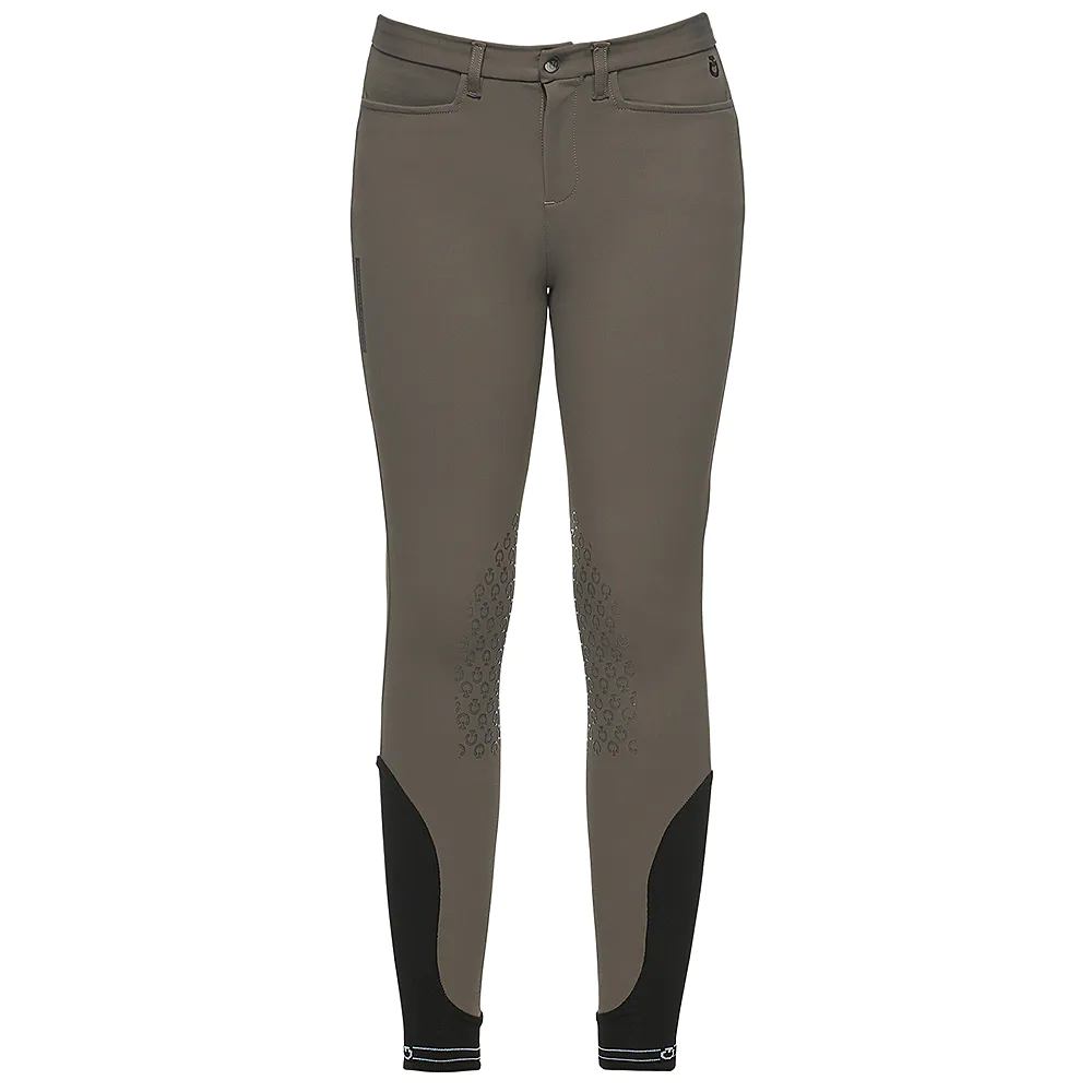 Cavalleria Toscana PErforated logo tape kniegrip kids riding breeches 8960