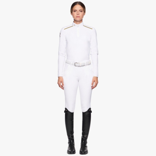 Cavalleria Toscana R-Evo premier tech wool L/S ladies competition shirt 0001 White