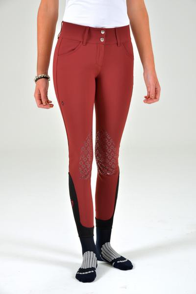 CT Team red stripe full grip breeches color 3600
