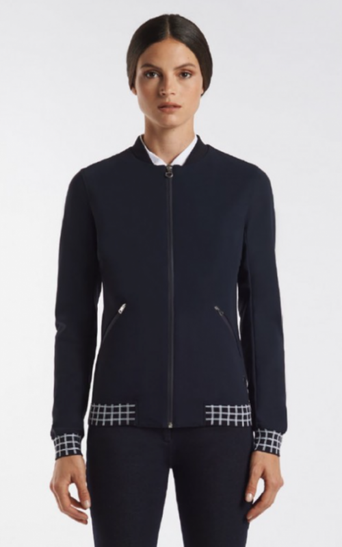 CT Check print lining bomber jacket Navy