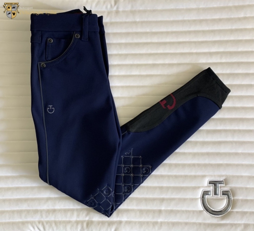 CT knie grip 5 pocket Breeches with piping Navy