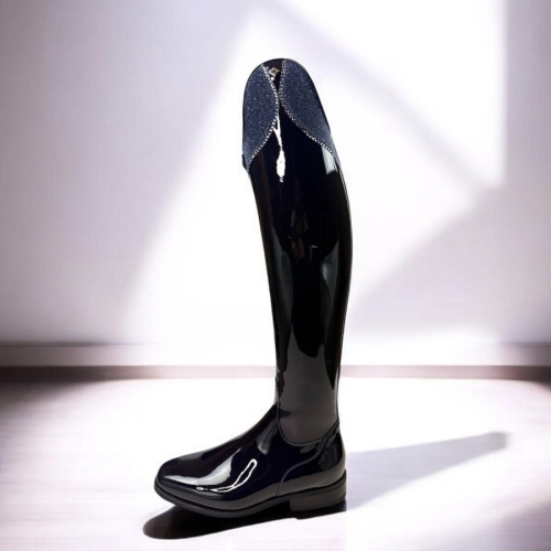 DeNiro Bellini shiny Blue, Callas top crystal fabric Blue, Swarovski border