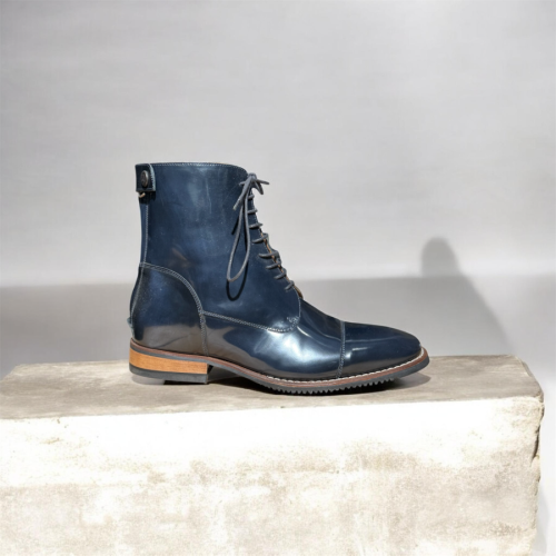 DeNiro T07 short boot Brushed Blue