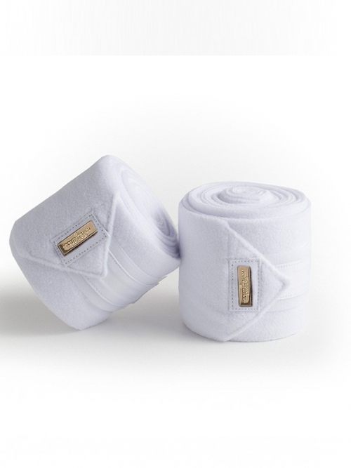Equestrian Stockholm fleece bandages White Gold