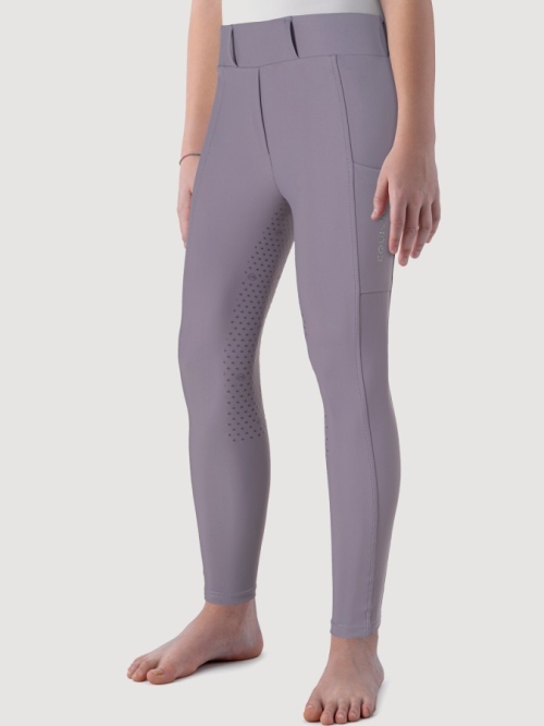 Equiline EqGinsef full grip girls riding leggings Mauve