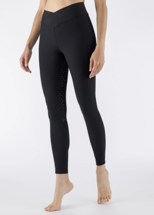 Equiline Galafh full grip ladies riding leggings Black