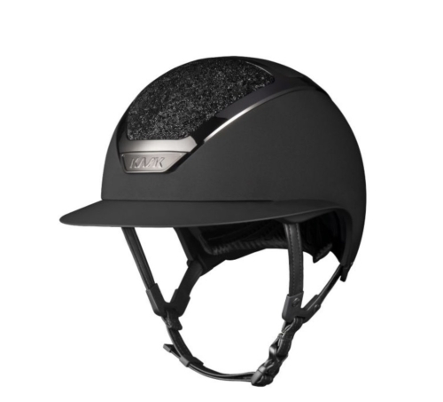 Kask Star lady Matt black, Swarovski midnight Black