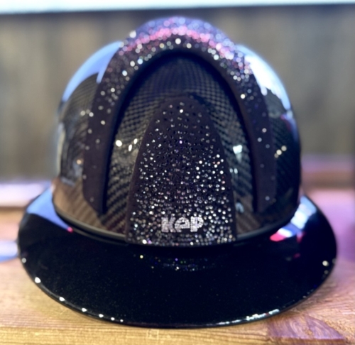 KEP Italia carbon e-light shine black polo, nebula silver on black suede Lid