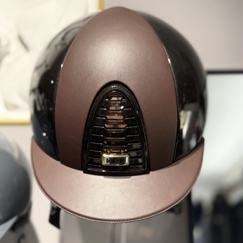 KEP Italia cromo 2.0 polish brown, leather brown front, rear and visor, mirror gold subgrid