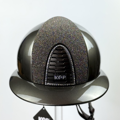 KEP Italia cromo 2.0 polo metal olive green, front vanity champagne, Swarovski frame crystal 