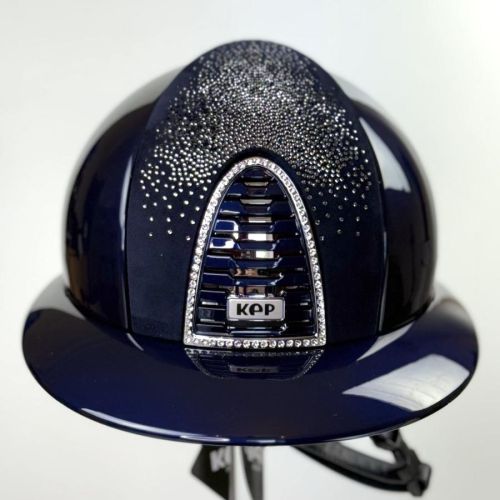 KEP Italia cromo 2.0 polo polish blue, Nebula blue front, silver frame with crystal swarovski
