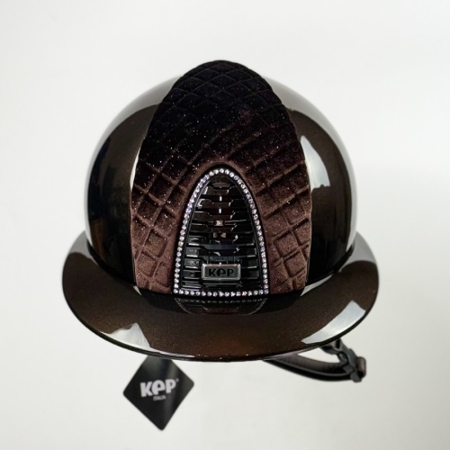 KEP Italia cromo 2.0 polo polish brown, milano velvet brown front, Crystal frame