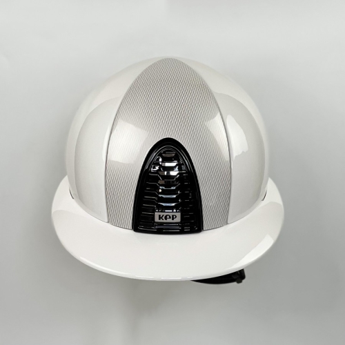 Kep Italia polo polish white, twist stripe front + rear, polish black frame