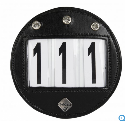 Lemieux Crystal bridle number holder Black