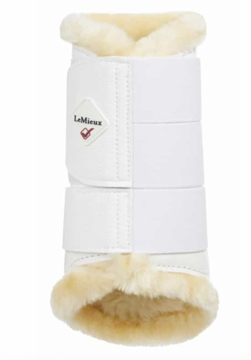 Lemieux Pro sport fleece lined tendon boots White