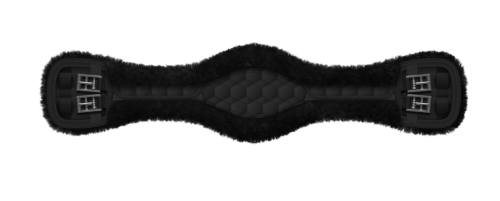 Mattes dressuursingel met wol Zwart