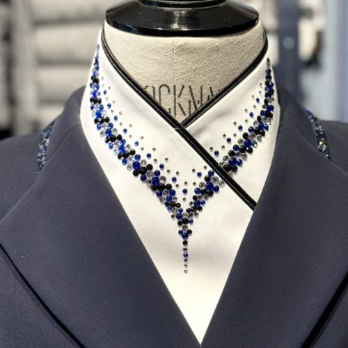 Plastronique custom plastron zwart / electric blue