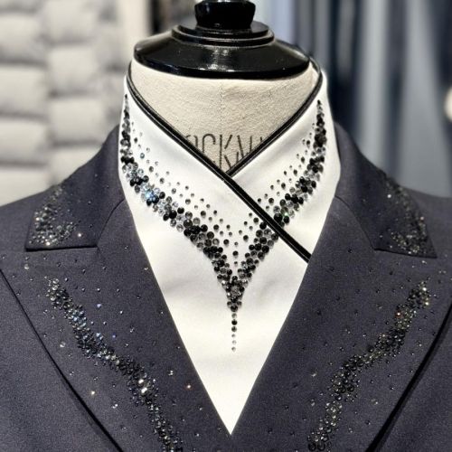 Plastronique custom plastron zwart / crystal