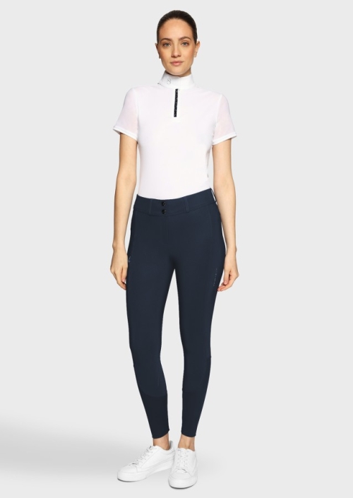 Samshield Aurelie Air full grip ladies riding breeches Navy
