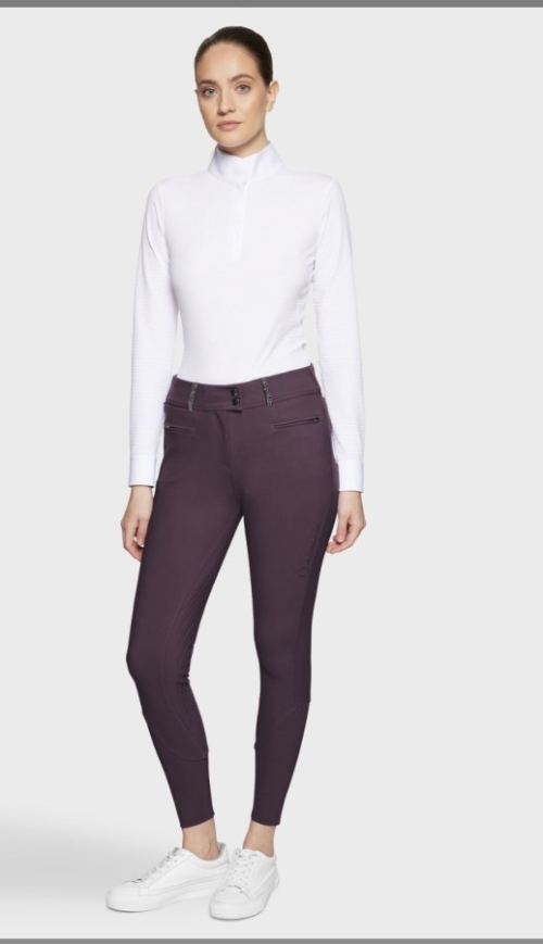 Samshield Clara full grip dames rijbroek Aubergine