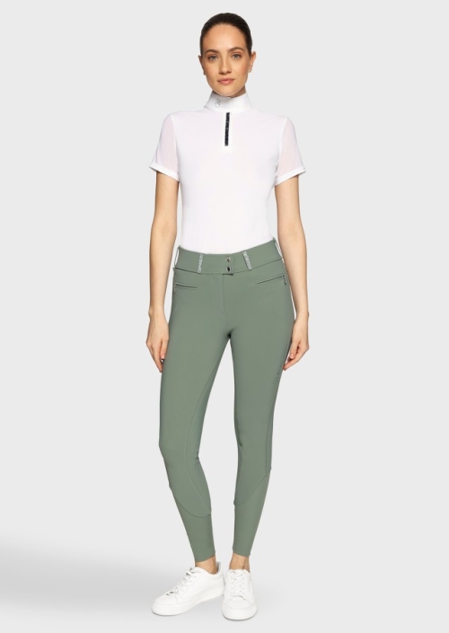 Samshield Claranova full grip ladies riding breeches Pistaccio