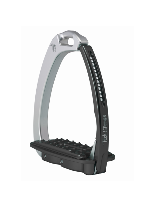 Tech Stirrups Venice dressage plus Swarovski Black / Titanium