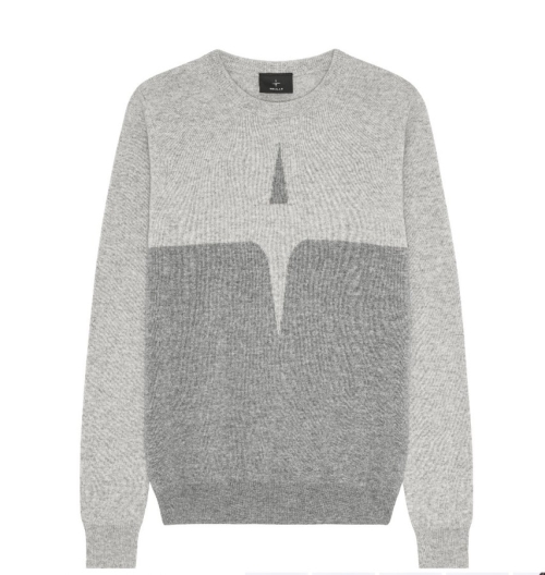 Trolle Projects Cashmere & wool star logo crew sweater grey